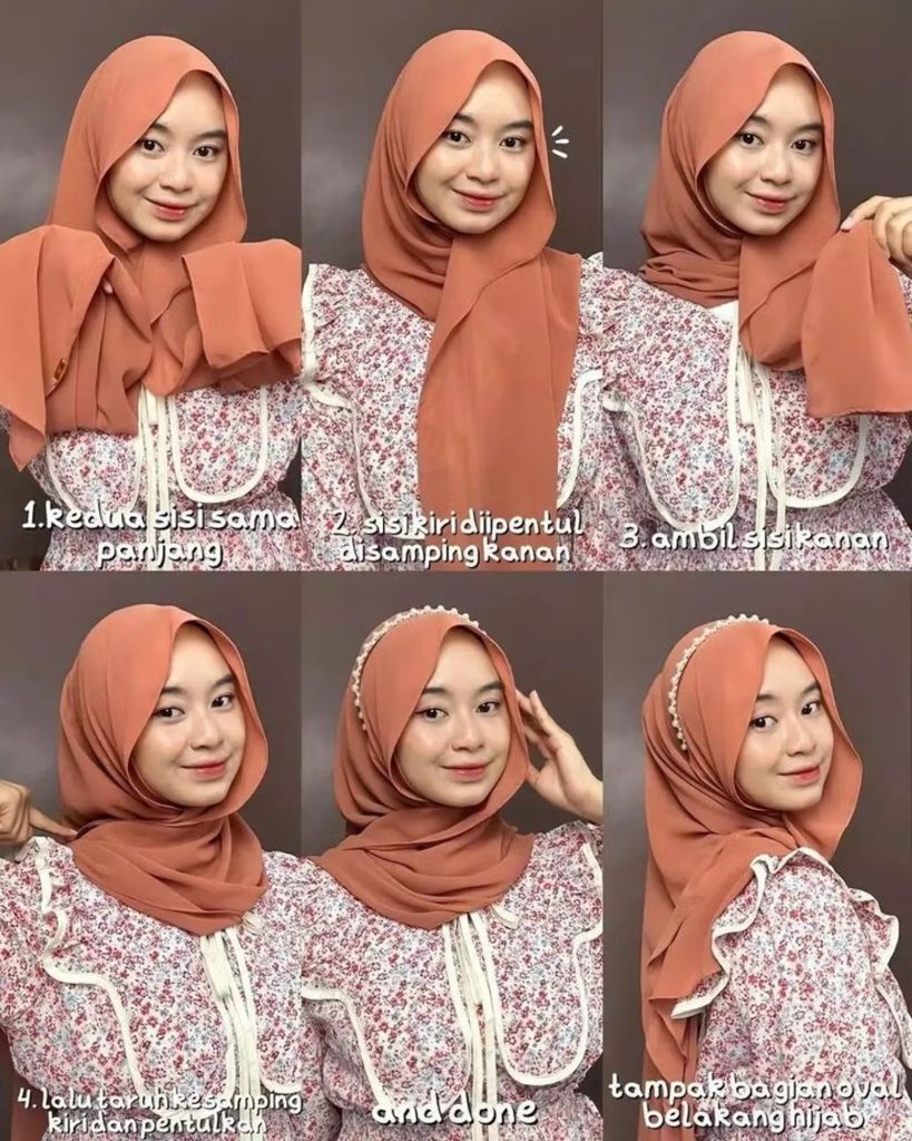 hijab pashmina simpel dalam tiga langkah.